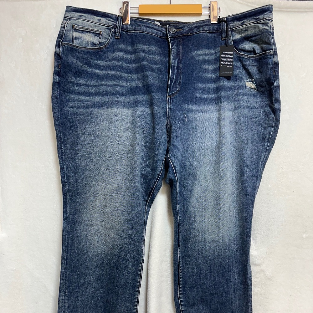 Kut From The Cloth Women's Jeans 24W Blue Reese Ankle Straight Leg High Rise